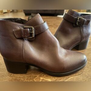 Naturalizer Dark Brown Ankle Booties 8